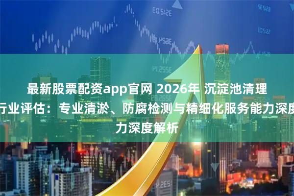 最新股票配资app官网 2026年 沉淀池清理检测行业评估：专业清淤、防腐检测与精细化服务能力深度解析